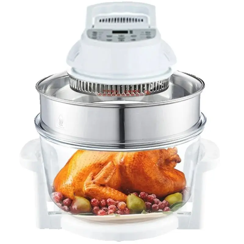 12L Halogen Convection Oven Air Fryer Baking Grilling Reheating Fast Cooking Multi-Function Electric Roaster