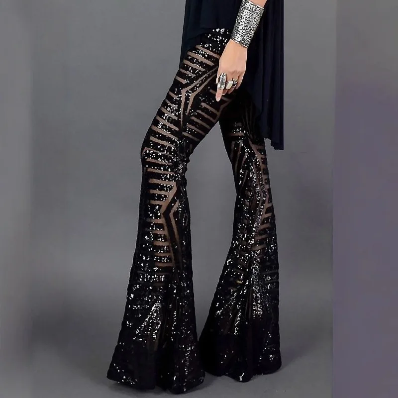 

European Summer Wide Leg Flared Pants, Elegant Slim Fit Bootcut Trousers, Versatile Long Pants for Women