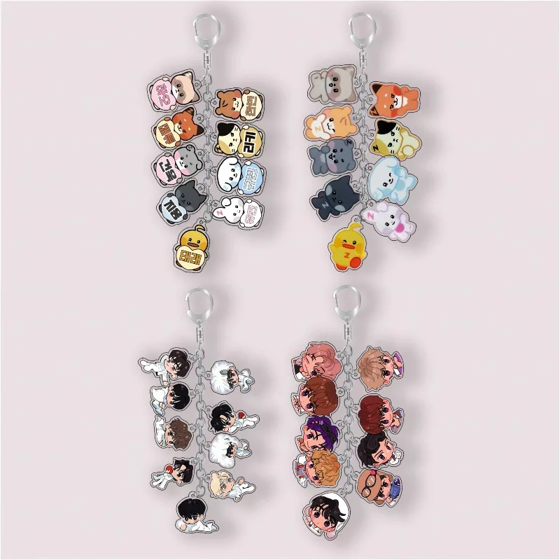 Kpop ZEROBASEONE Photo Shake Keychain Creative Keyring Bag Pendant RICKY ZHANGHAO  MATTEW GUNWOOK  GYUVIN TAERAE YUJIN Fans Gift