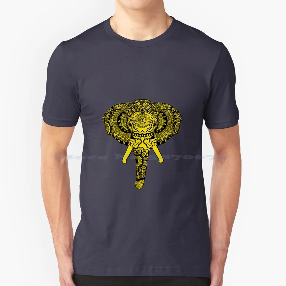 The Giant Of The Save T Shirt 100% Cotton Tee Elephant Imposing Big Nature Color Mandala