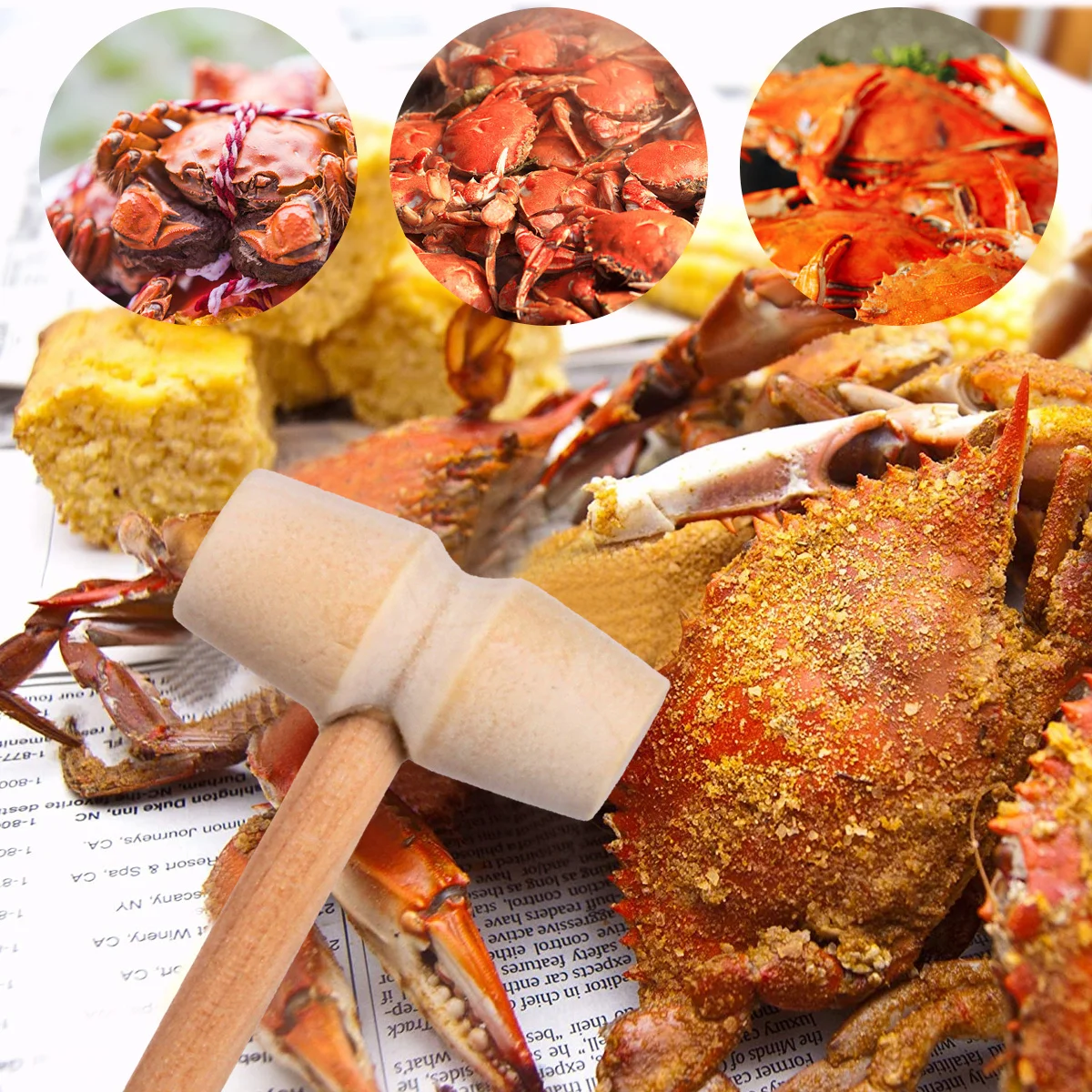 

25Pcs Wooden Hammer Mini Beat Mallet Sturdy Craft Tool for Home Workshop Lightweight Easy to Clean Natural Log Color Hammers