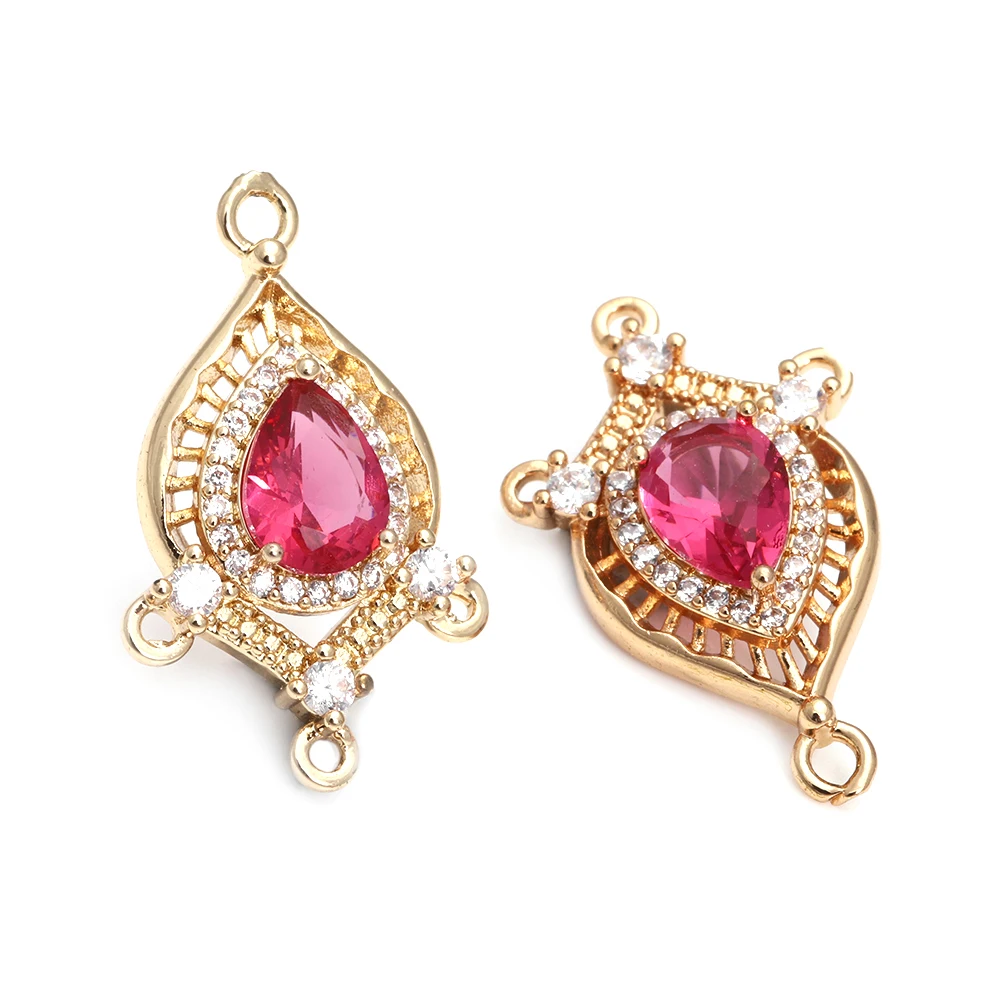 High Quality 18K Gold Color Brass and Zircon More Style Earrings Connect Charms Pendants Jewelry Making Diy Findings Accessories