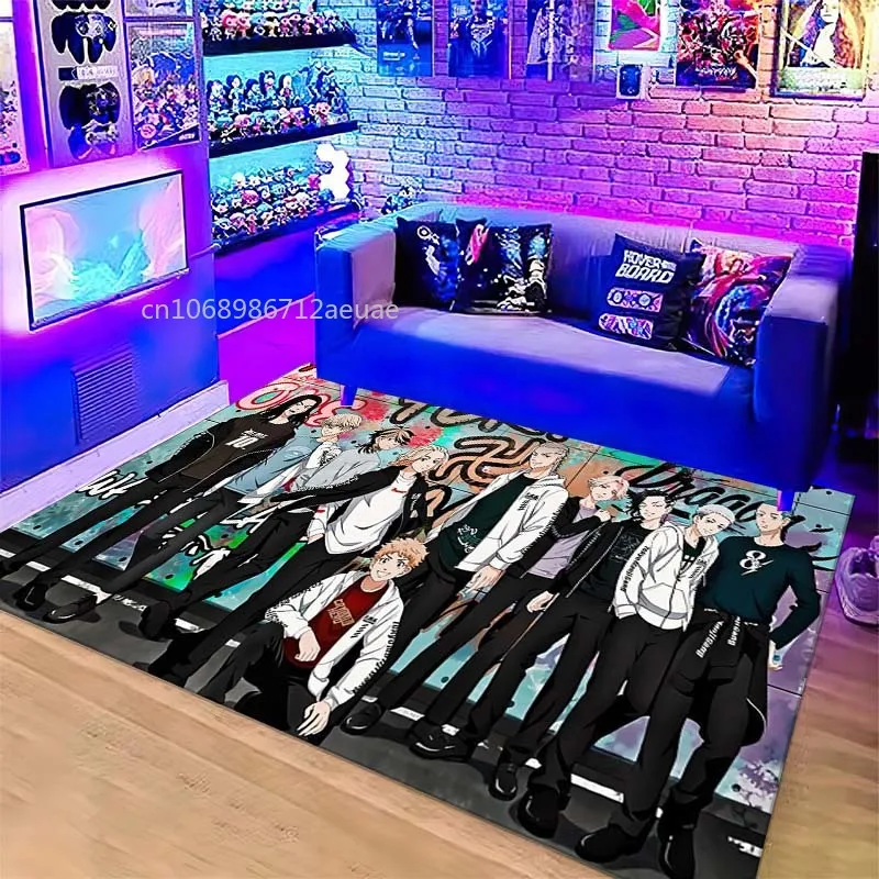 3D Anime Tokyo Revengers Printed Carpet Doormat Living Room Bedroom Decorate Area Soft Rug Home Decor