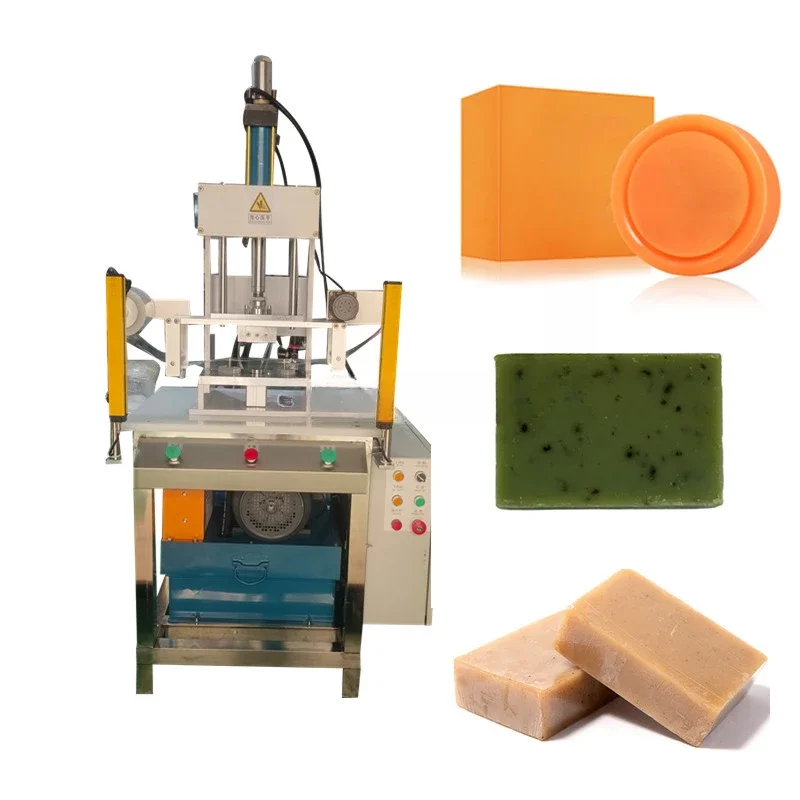 Semi automated soap hot stamping machine press molding