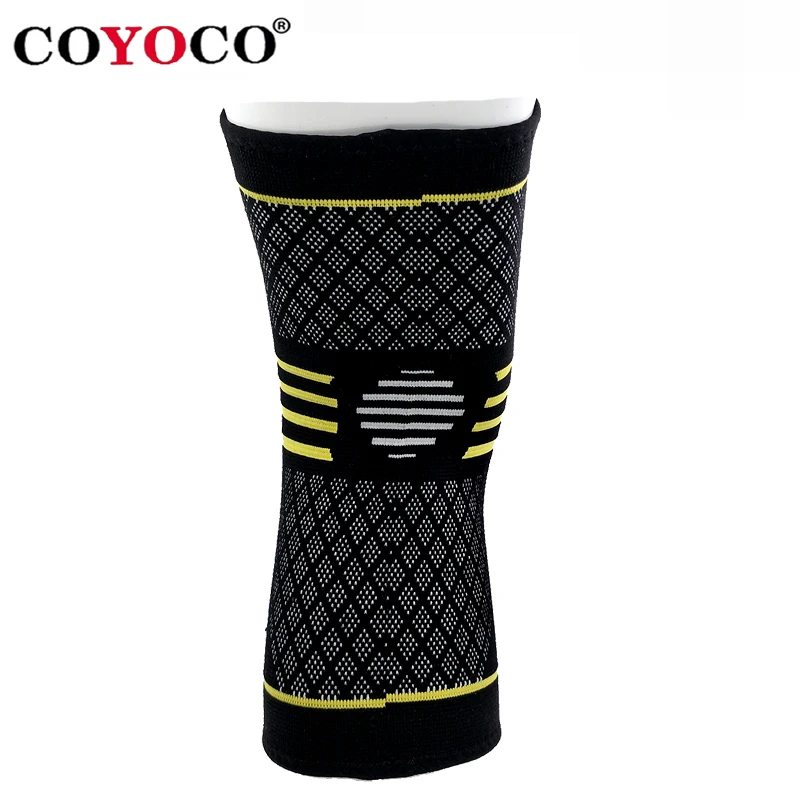 1 Pcs Sport Knee Sleeve Support Protect Kneepad COYOCO Brand Fitness Running Cycling Braces Elastic Gym Knee Pad Warm