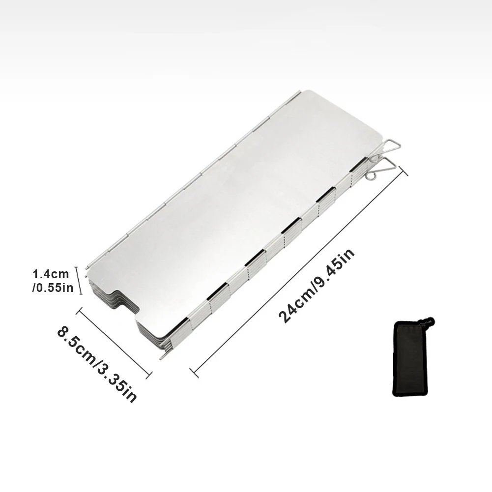 APWIKOGER 6-16 Platten Faltbare Gasherd Windschutzscheibe Outdoor Camping Kochen Brenner Winddicht Bildschirm Aluminium Legierung Herd Wind Schild 3