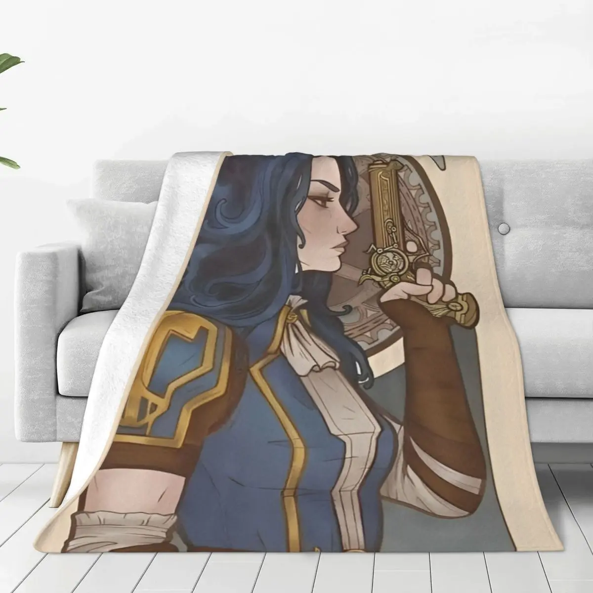 Arcane Caitlyn Game Super Soft Blankets Travel Plush Throw Blanket Pattern Home Decor Flannel Bedspread Sofa Bed Cover