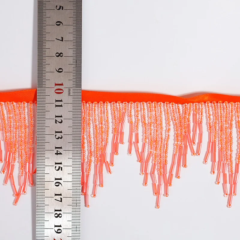1yard Crystal Beaded Tassel Lace Material DIY Stage Clothes Home Curtain Headwear Decoration Fabric Sewing Accessories