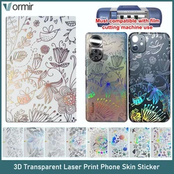 Vormir 50Pcs Transparent Laser Embossed Smartphone Skins Back Cover Glass Protective Film Stickers for Hydrogel Cutting Machine