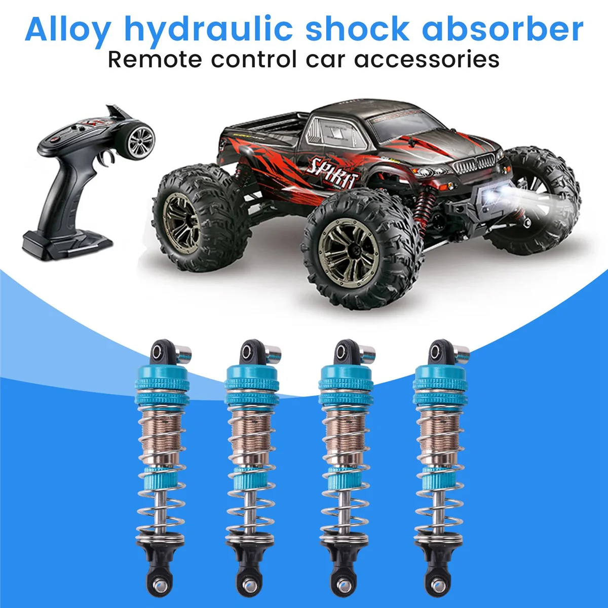 A53TT 4 шт. металлический амортизатор для Xinlehong Q901 Q902 Q903 9130 9135 9136 9137 9138 Hosim 1/16 детали для обновления радиоуправляемого автомобиля, 2