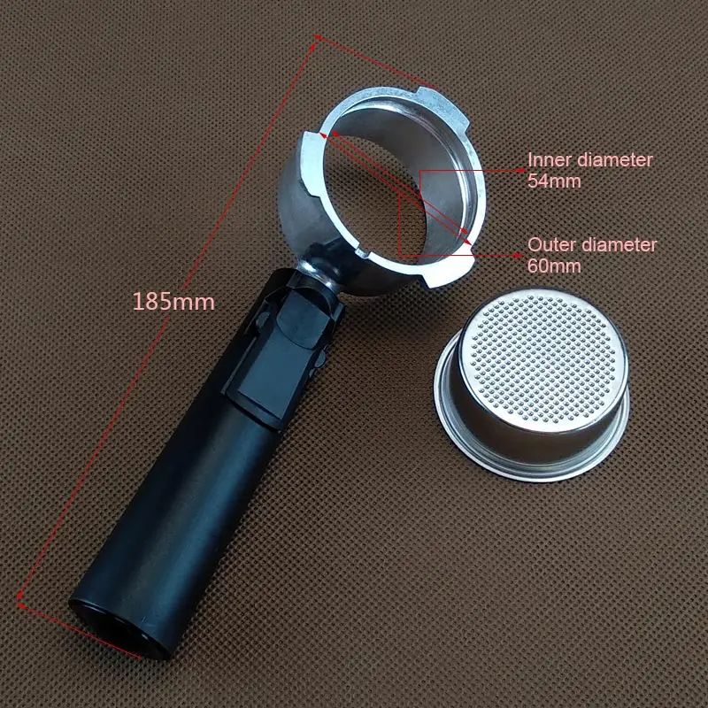 51mm Bottomless coffee filter coffee machine accessories basket holder handle hollow handle suitable for homix Saachi Qster