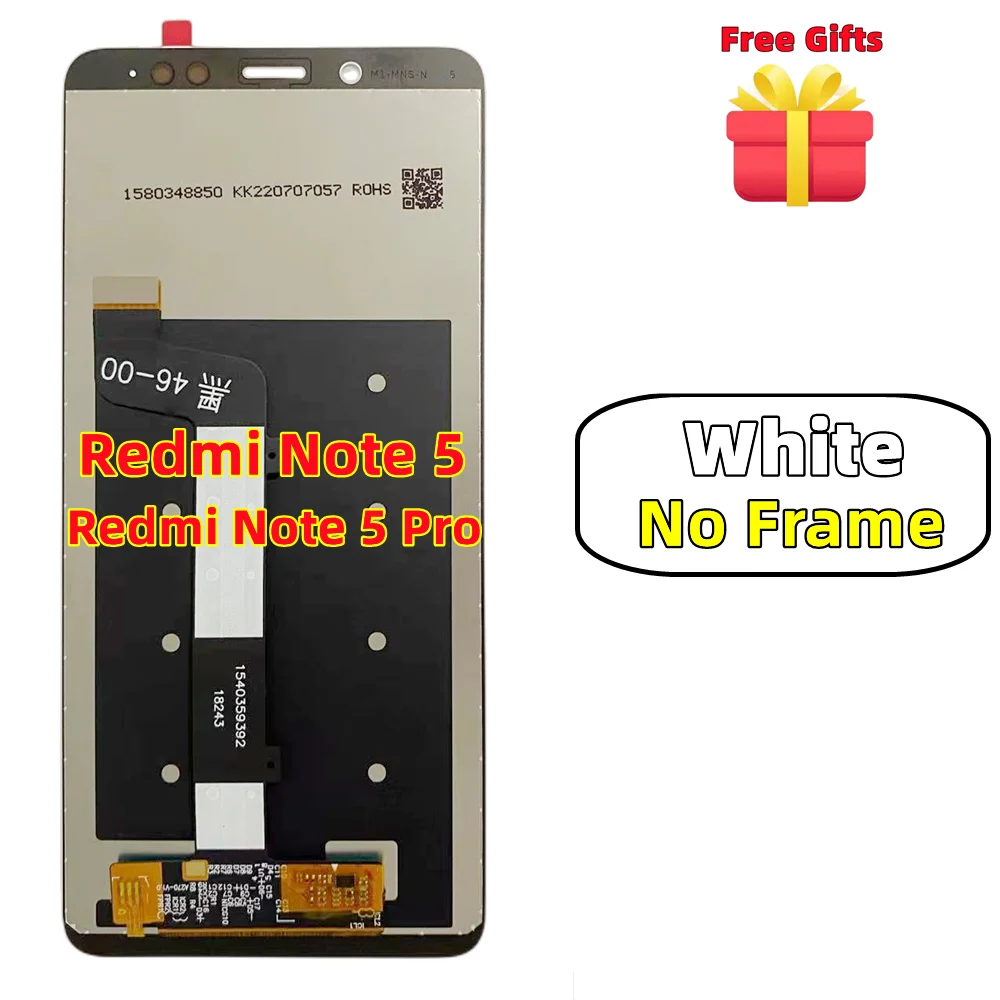 5.99 "original para xiaomi redmi nota 5 pro lcd display note5 lcd touch screen digitador montagem com quadro mei7s, mei7 substituir