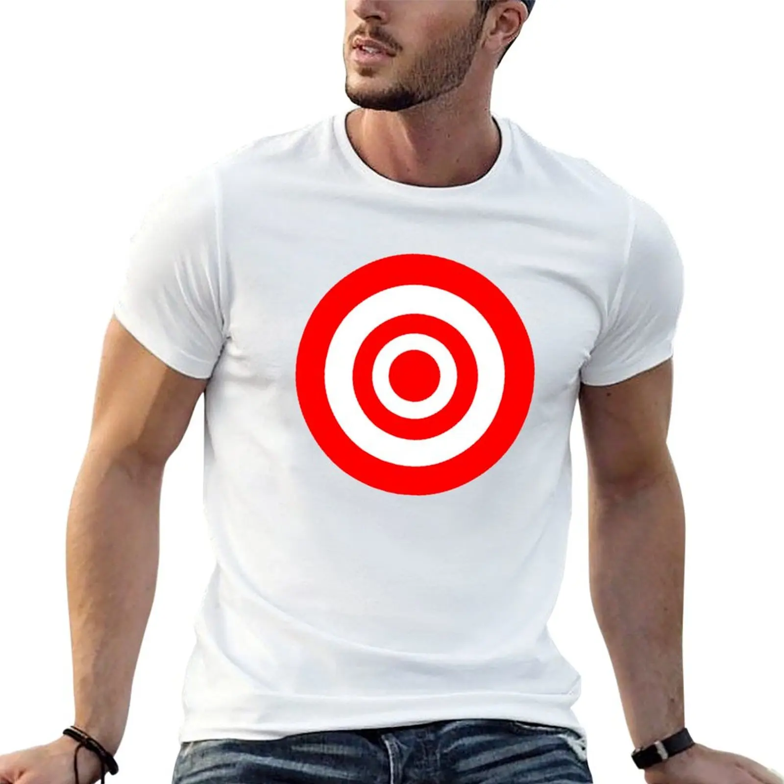 Bullseye Target T-Shirt Casual All Match Tee Shirt for Men