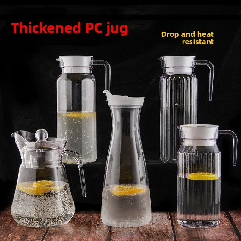 

Акриловый пластиковый кувшин для холодного заваривания соков, коммерческий, для ресторанов, термостойкий, для заваривания чая, прозрачный дизайн