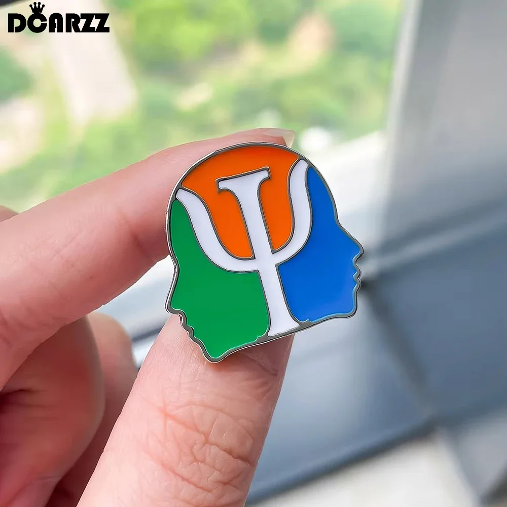 DCARZZ Psychology Psi Enamel Pin New Medical Creative Psychiatrist Lapel Backpack Badge Brooch Jewelry for Doctors Nurses