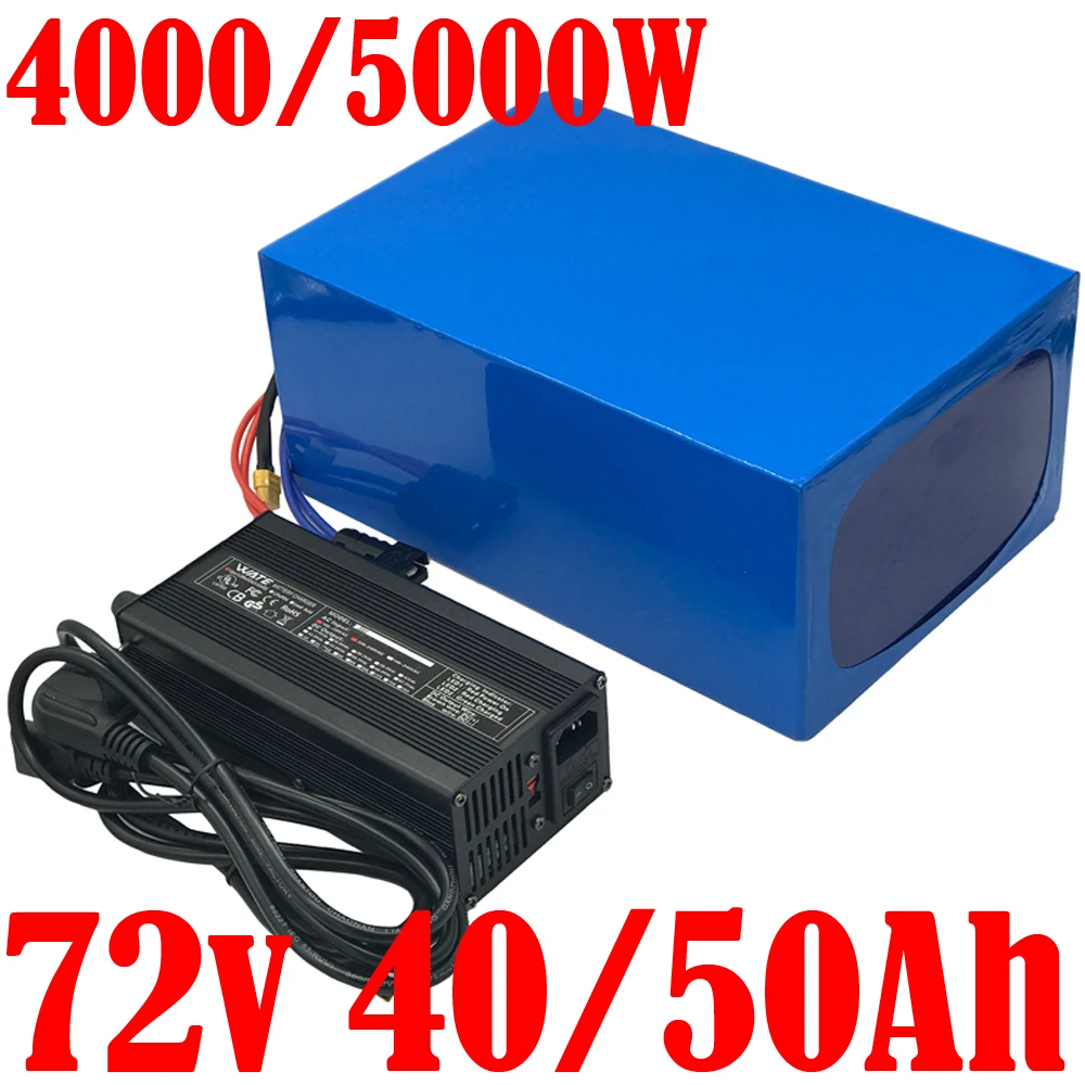 

18650 Cell 72V eBike Battery 72V 40AH 45AH 50AH Electric Bike Lithium Battery For 3000W 4000W 5000W 7000W Electric Bike Scooter