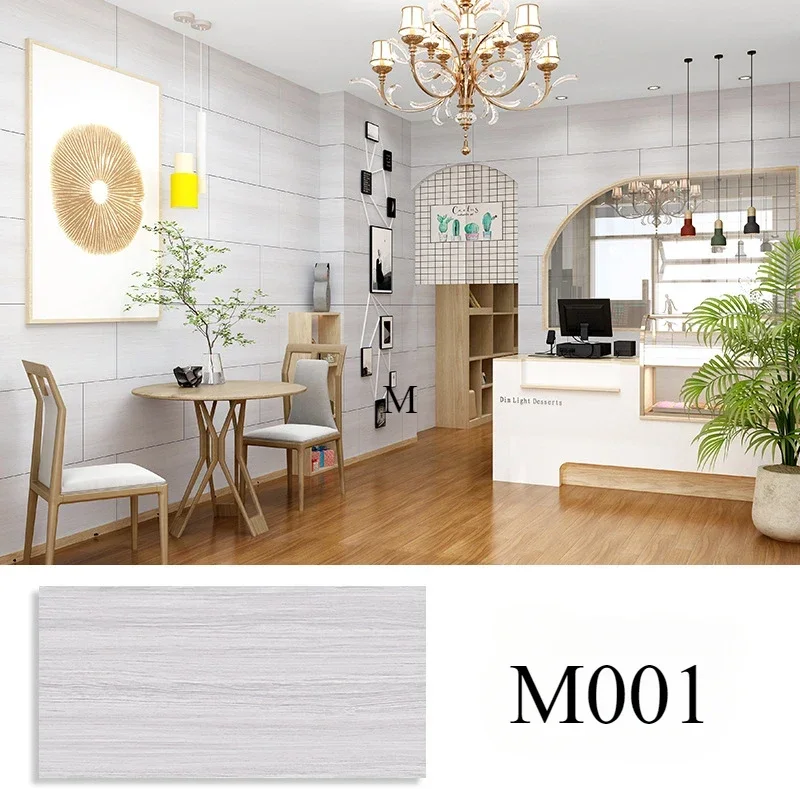 Imitation wood grain wall stickers thickened three-dimensional waterproof kitchen living room background wallpaper self-adhesive