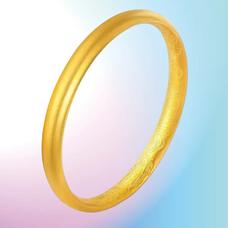 

NEW 9999 real gold 24K yellow gold Pi Xiu Bracelet Ancient Method Heritage Solid Bracelet Women's Temperament Bracelet