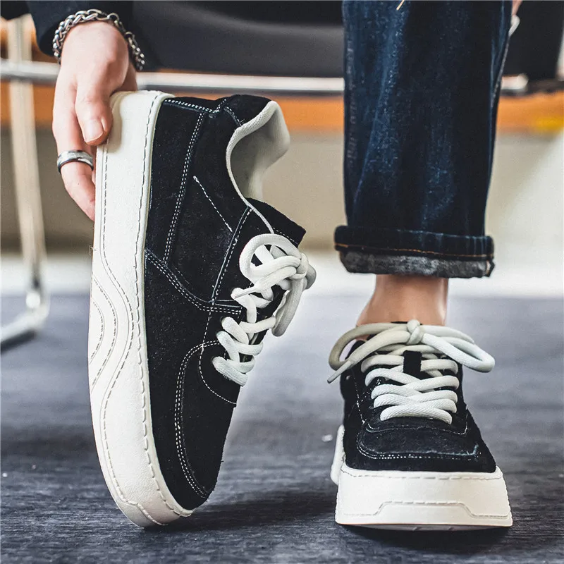 2023 Nieuwe Laag Uitgesneden Kaki Boardschoenen Lente Nieuwe Trendschoenen Board Schoenen Ronde Hoofd Casual Schoenen Tenis Masculino Adulto Sneaker