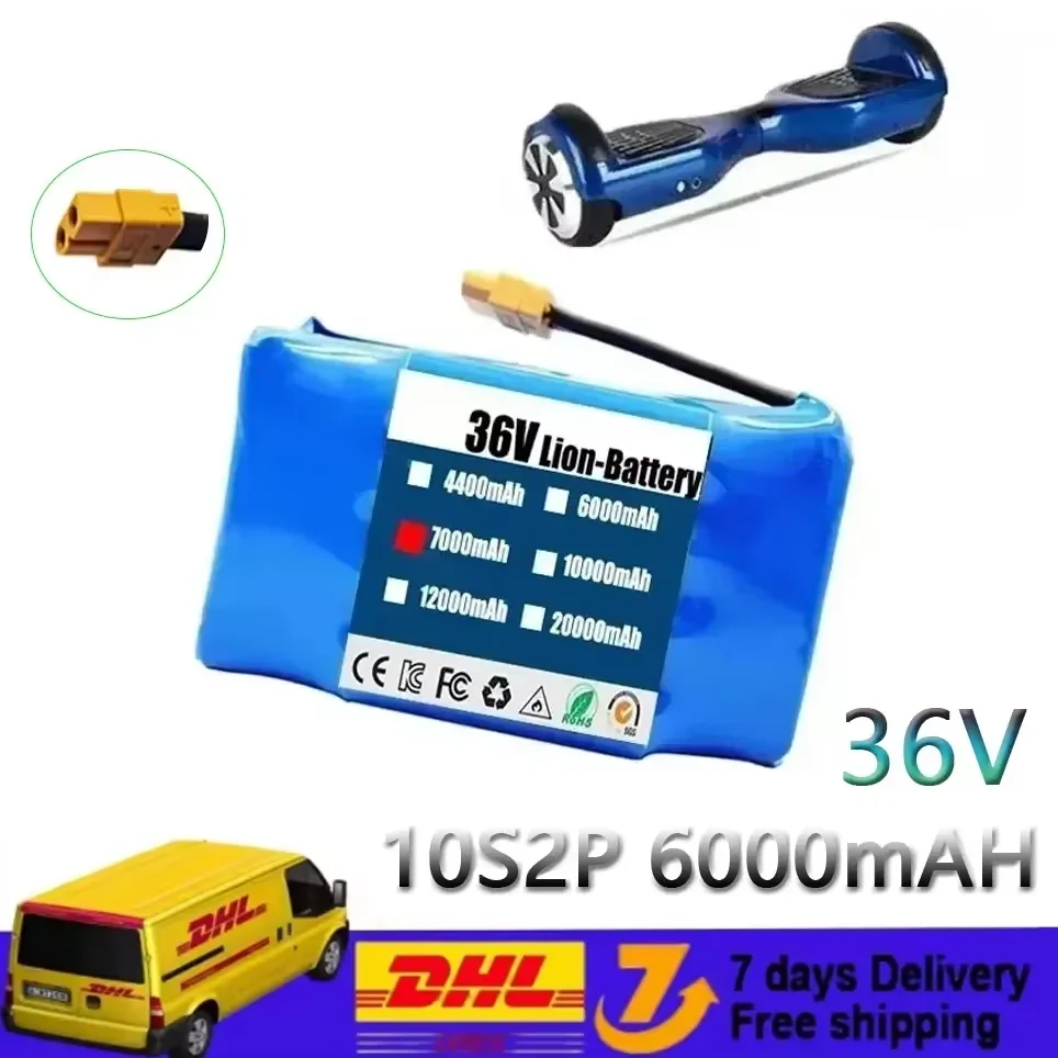 Der originale 36V 12000mAh 10s2P-Akku ist der Lithium-Ionen-Akku des selbstbalancierenden Einrad-Rollers mit Federung.