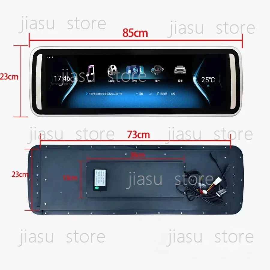 29 Inch Car Roof Flip Down Ceiling Monitor Video Player, Fit Vito V300 V-Class Vehicle Ceiling Mount Display