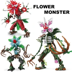 Creative The Orchid Monster Building Blocks Flower Freak Assemble Bricks Seek Novelty Toys Birthday Gifts for Children Boy Adult