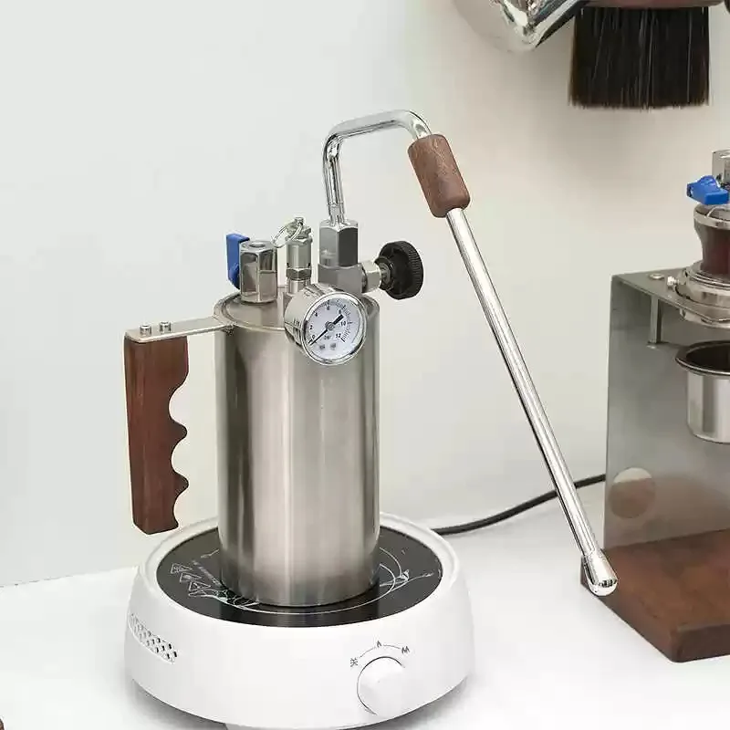 Stainless Steel Direct Fire Milk Frother Portable Steam Foam Maker For Camping Home Commercial Coffee