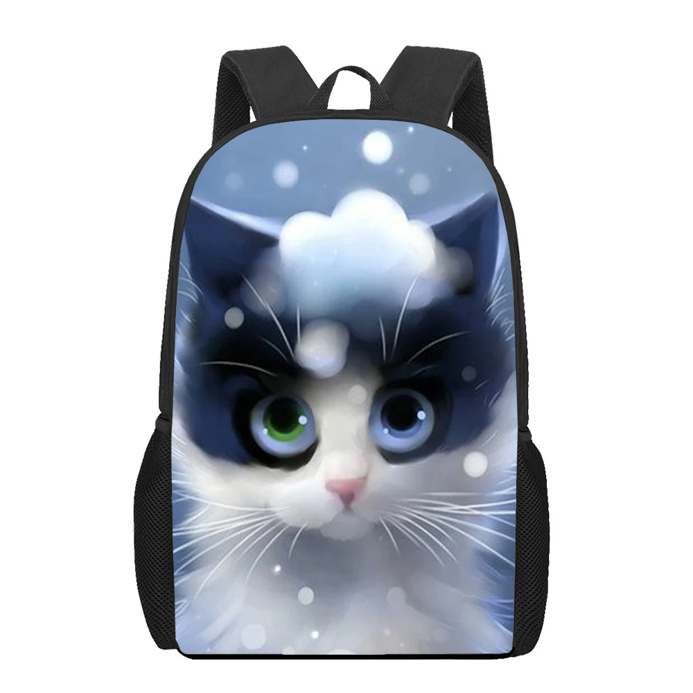 Mochilas escolares con estampado 3D de gato para niños y niñas, mochilas escolares para niños, mochila para guardería, mochila para hombres y niños