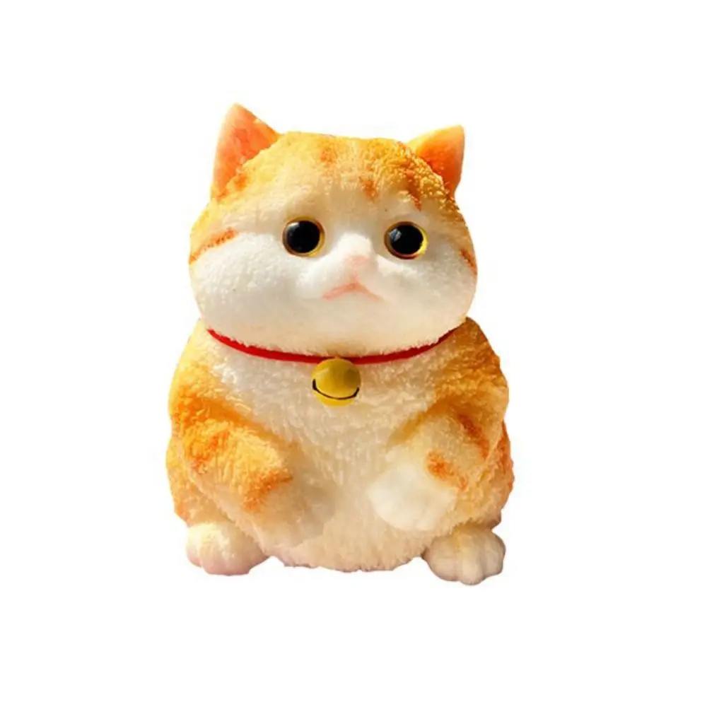 Fai finta di giocare a rimbalzo lento grande bambola di gatto spremere giocattolo cartone animato colorato simulazione gatto spremere giocattoli morbido mini gatto agitarsi giocattolo adulti