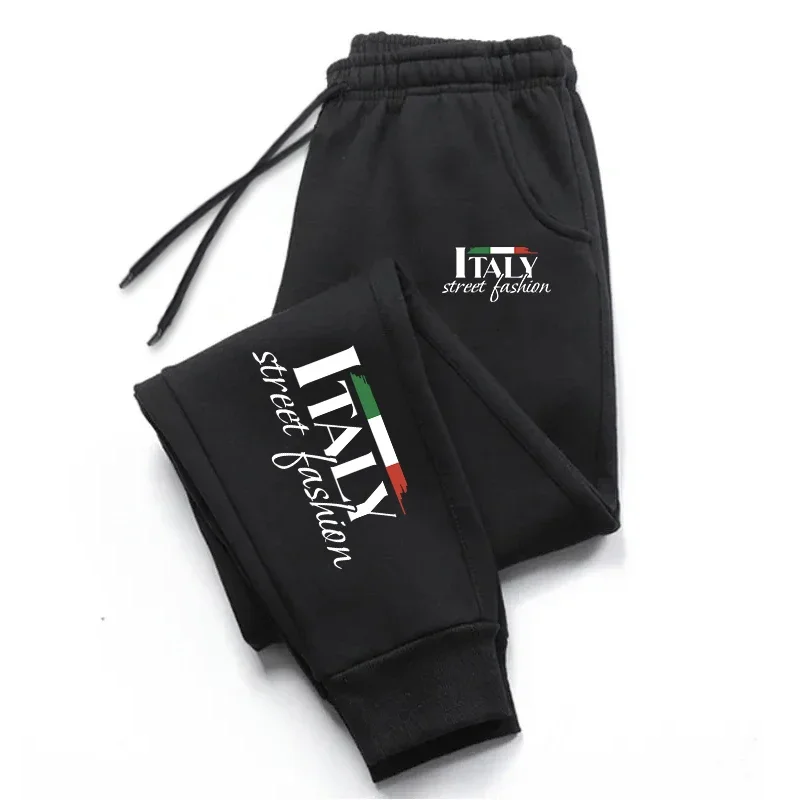 Italy Unique Printing Mens Sweatpants Daily Casual Gym Outdoors Running Trousers Sports Jogging Pants 2025 Street Womens Pants