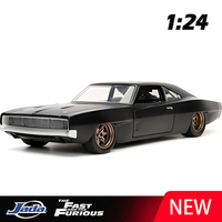 JADA 1:24 Fast & Furious Dodge Charger 1968 Alloy Car Diecasts & Toy Vehicles Car Model Miniature Scale Model Car For Children