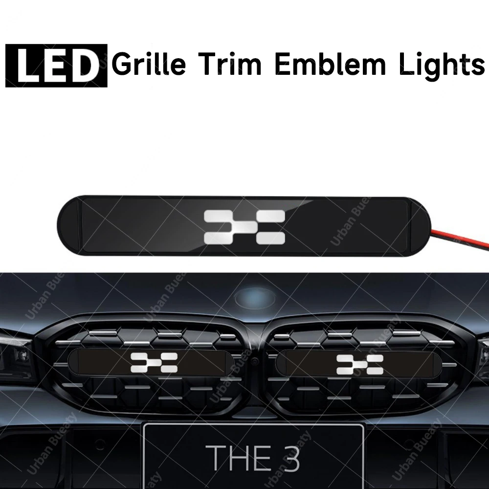 12V Car External Front Grille Trim Emblem Luminous LED Lights Badge For AiWays U5 U6 ion U7 ion U6 U7