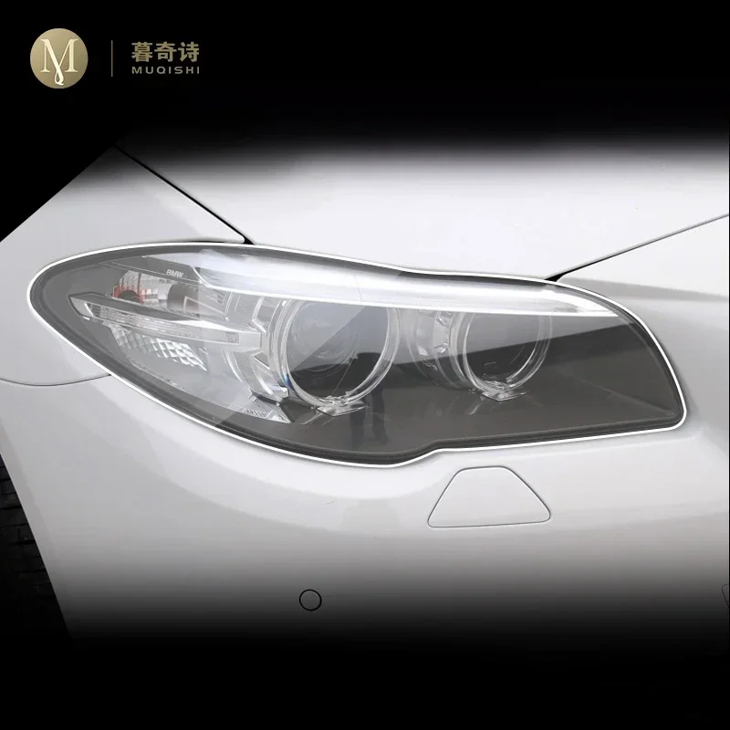 

For BMW F10 F11 Series 5 2014-2017Car Exterior PPF protective film Headlamp scratch protection TPU transparent film Smoked black