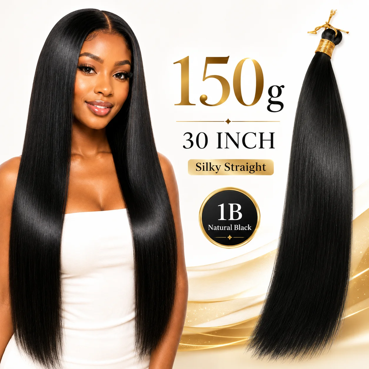 

30 Inch 150g New Straight Braiding Hair Extensions Long Synthetic Kanekalon Yaki Texture Pre Stretched Hair for Women Daily Wear