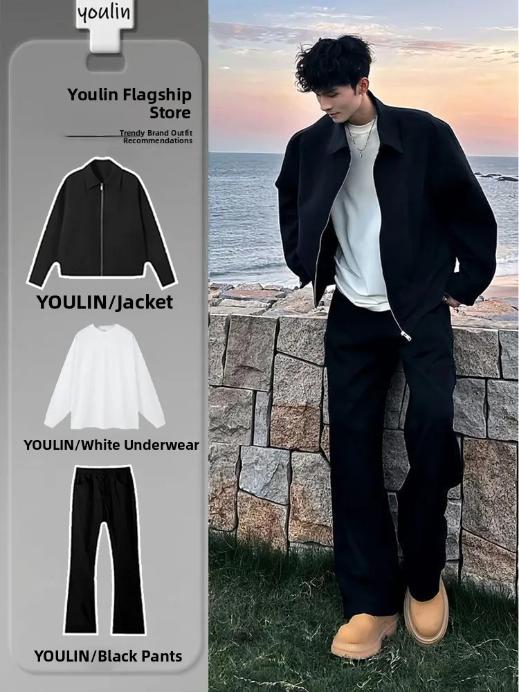 

Мужской костюм Cleanfit American Sle Pilot Jaet с наплечниками, стильный повседневный наряд, застежка-молния