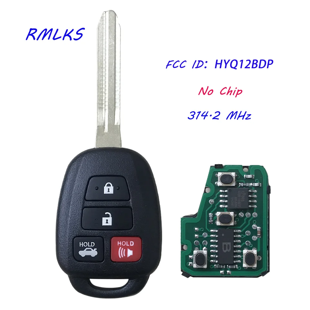 

For Toyota RAV4 Tacoma Keyless Entry Remote Head key Fob Transmitter HYQ12BDP 3/4 Buttons H chip G Chip 314.2MHz