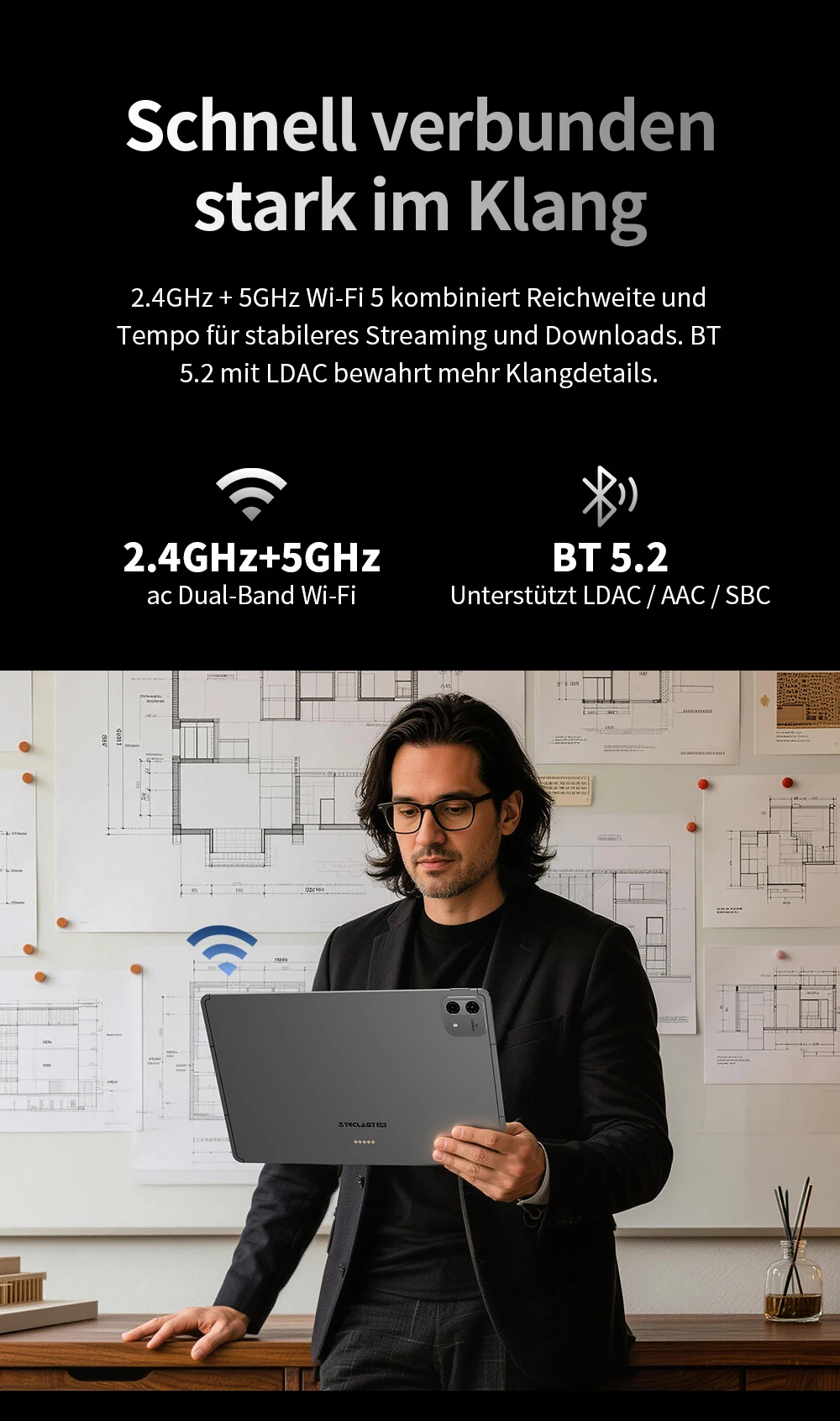 Teclast T70Pro Android 16 Tablet mit Gemini AI, 14 Zoll IPS 2240x1400 Display, G100 Octa-Core, 8GB RAM+40GB erweiterter RAM, 128GB UFS-Speicher, 1TB Micro-SD-Erweiterung, Dual-SIM 4G LTE, 10000mAh Akku, 18W PD-Ladung – Detail 16