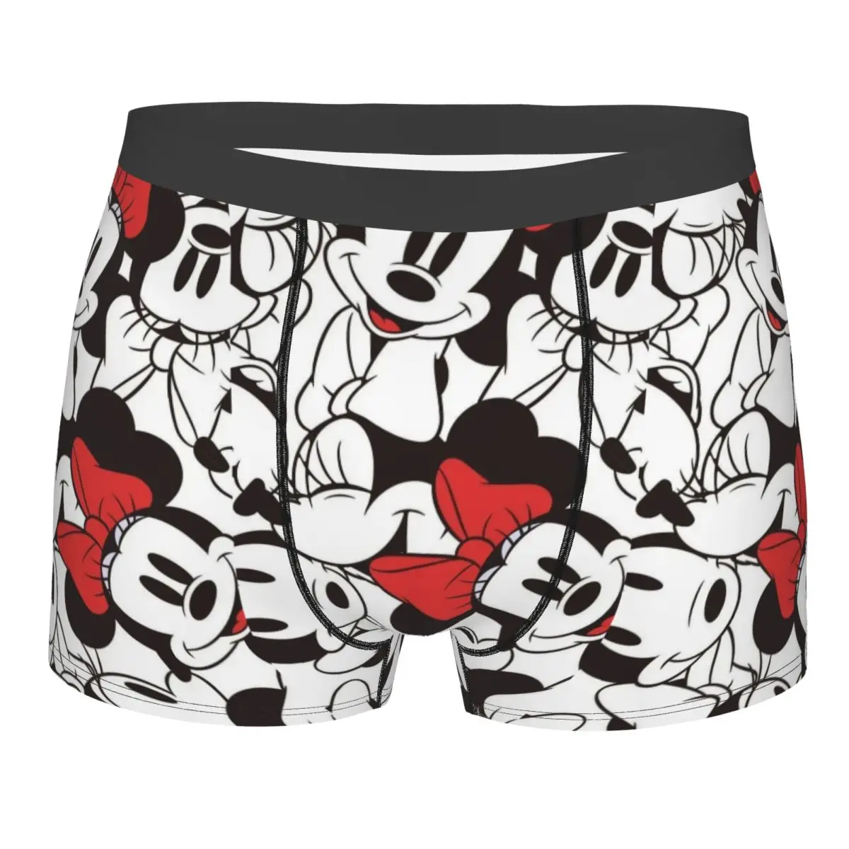 

Пользовательские забавные боксеры с Минни Маус, мужские трусы, нижнее белье, крутые трусы