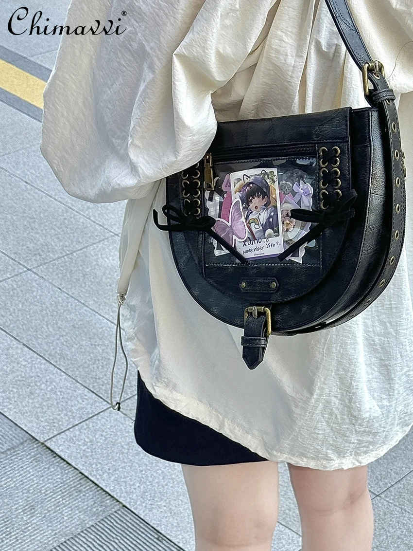 New Japanese 2D Soft Girls Itabag Student Casual Versatile Student Y2k Handbag Female Messenger Bag Women's Underarm Bags