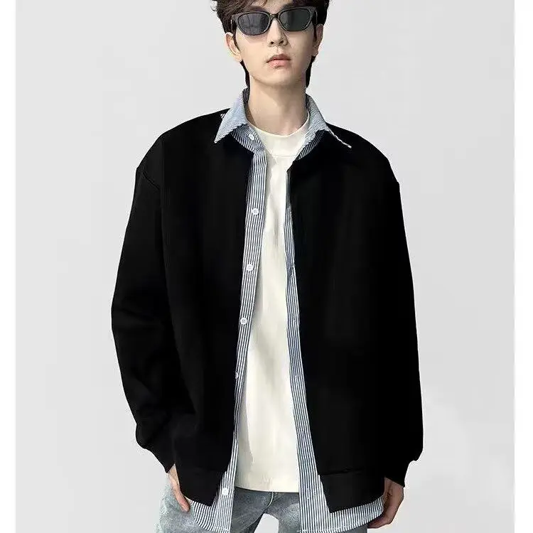 

Весенне-осеннее свободное мужское джинсовое уличное пальто в стиле Харадзюку, модное корейское повседневное пальто для подростков