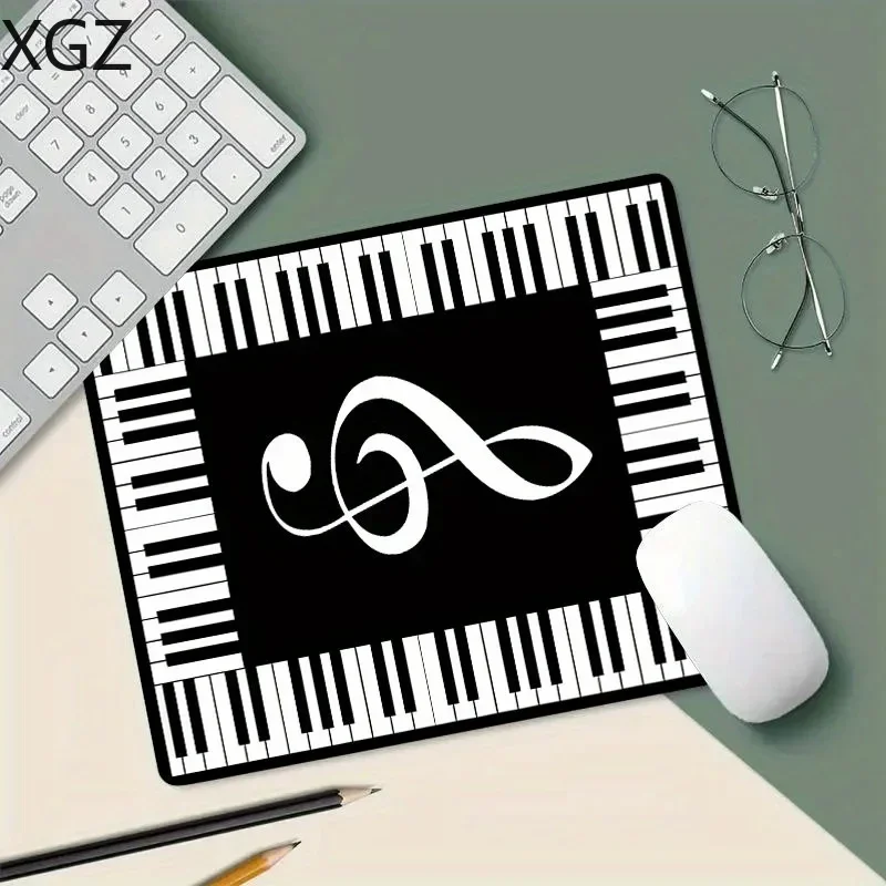 Black White Piano Keyboard Mouse pad Music Note Design Desk Mat Non-Slip Washable Rubber Mause Pads Gaming Office Decor carpet