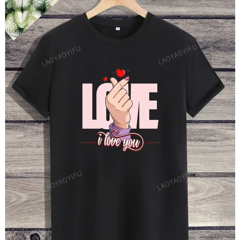 Casual Centering  finger   heart summer clothes for women T Shirts New Arrival  Short Sleeve O-neck  Wide Creative