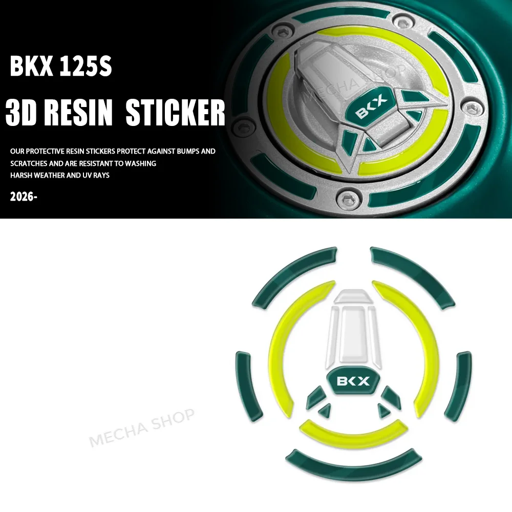 

For Benelli BKX 125S 2026 Fuel Cap Protection 3D Resin Sticker Protection Kit