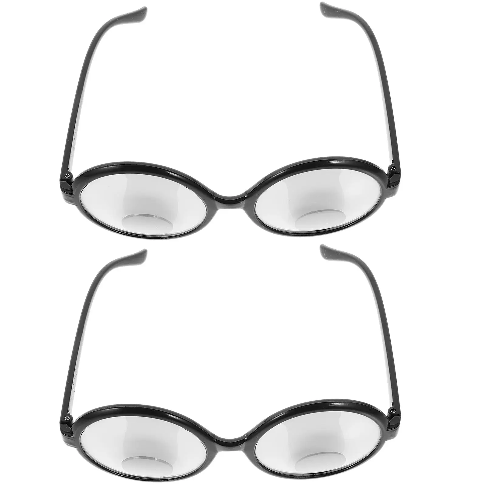 2 Pcs Rolling Eye Glasses Spooky Eyeballs Funny Prop Party Adults Eyeglass Costume Accessories Halloween Decorations Photo Props