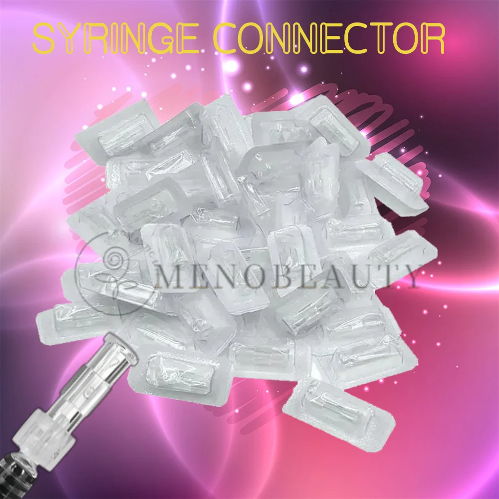 Leak Proof Double Helix Medical Sterile Luer Lock Adapter 10-100PCS Transparent Plastic Syringe Connector