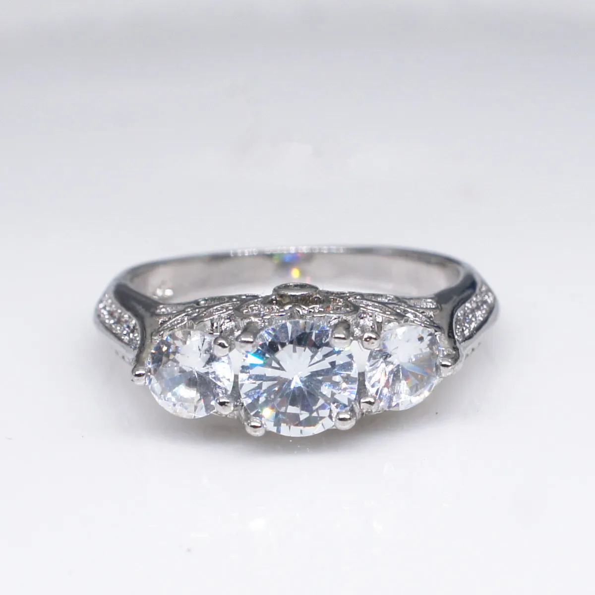925 Sterling Silver Micro Inlaid Zircon Pair Ring Diamond Ring Women Jewelry Hot Selling