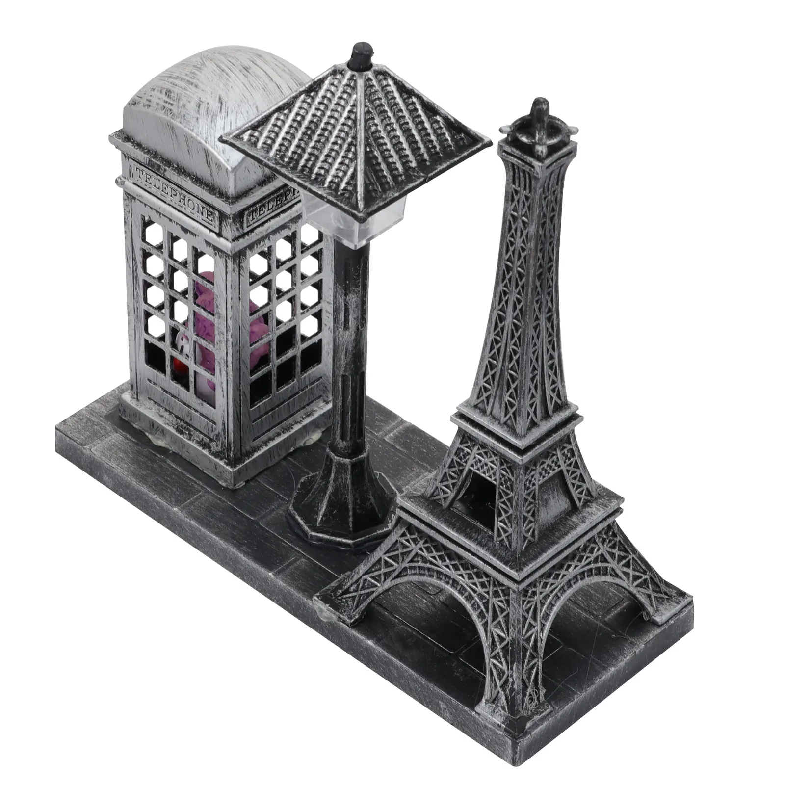 

Eiffel Tower Night Light Table Lamp Desk Art Plastic nament Decorative Lighting Gifts Bedroom Valentine Wedding Small Night Lamp