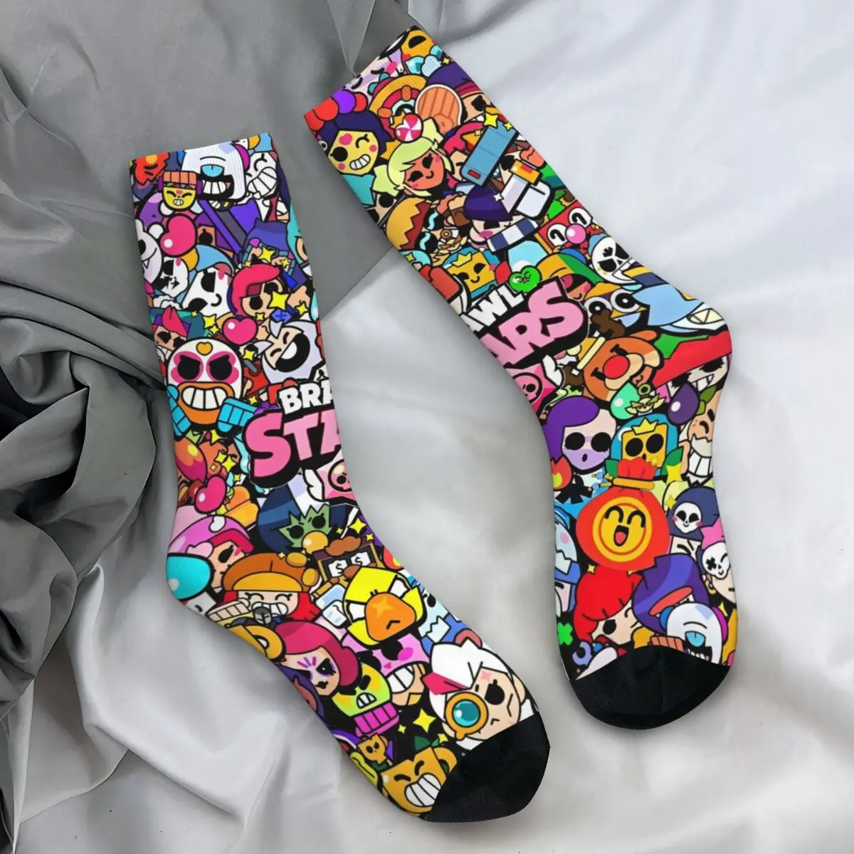 Men Socks Funny S-Stared Game Stockings Autumn Novelty Quality Braewls Socks Graphic Outdoor Sports Non Slip Socks