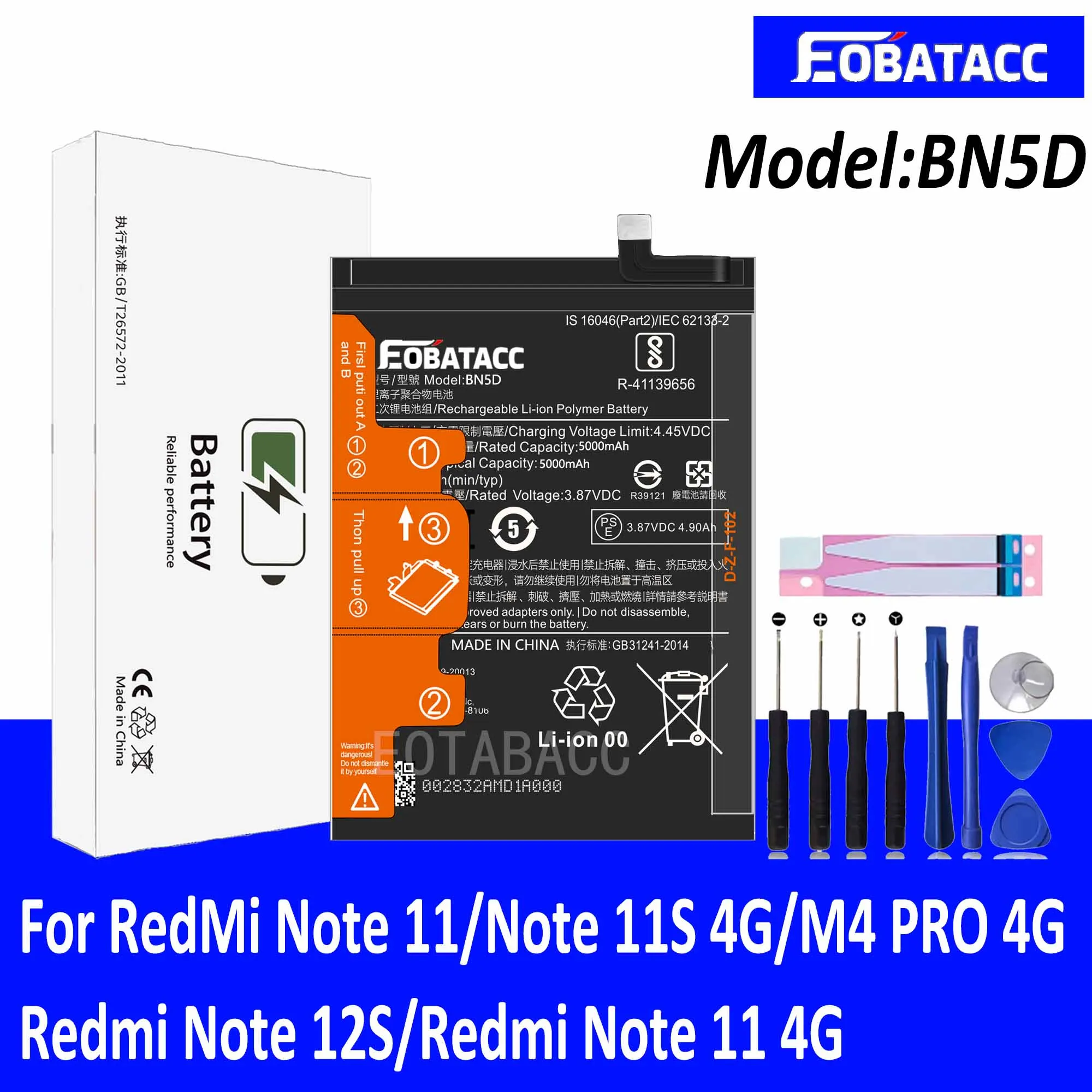 

EOTABACC 100% New Original Battery For XIAOMI Battery +Tools