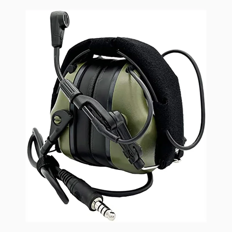 EARMOR M32 Tactical Headset & Kenwood PTT Adapter A Set for Team Communication Shooting Hearing Protection Noise Canceling